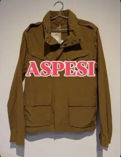 ㉝_ASPESI_メンズ_ジャケット_フード付_サイズM＿茶のサムネイル
