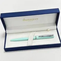 新品箱付★ウォーターマン ボールペン 淡いエメラルドグリーン、シルバー 換え芯付のサムネイル