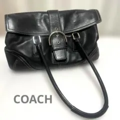 COACH ハンドバッグ 9550 レザー 肩掛け トートバッグ ブラック 美品