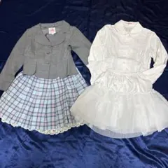 メゾピアノ　フォーマルスーツ　スカート　4点セット　120cm ペチコート付き