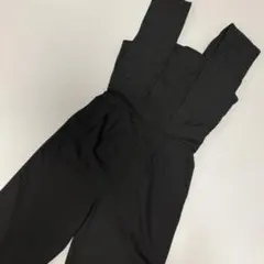 M ブラック プリーツサロペット　オーバーオール　FASHION ADDICT