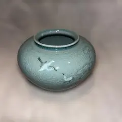 海泉/高麗青磁/花瓶/透かし彫二重胴花瓶 - メルカリ