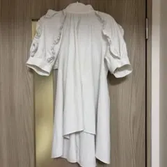 CELFORD♡ スカラップ切替バックリボンブラウス　ドット