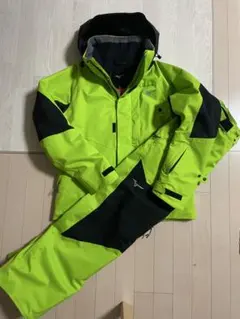 Mizuno スキーウェア 上下セット ライムグリーンのサムネイル