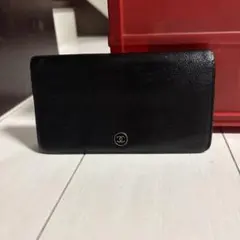 正規品　CHANEL シャネル　ココボタン　レザー長財布