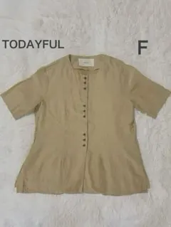 TODAYFUL 半袖 ハーフスリーブリネンシャツ ベージュF サイズのサムネイル