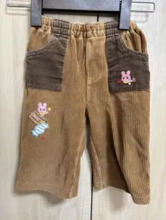 ミキハウス　ホットビスケッツ　うさこ　コーデュロイパンツ