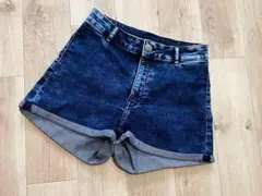 H&Mエイチアンドエムデニムショートパンツブルー【M】