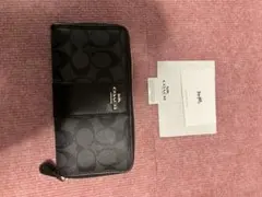 COACH ブラックレザー 長財布