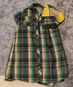 sacai サカイ チェック柄 半袖シャツワンピースのサムネイル
