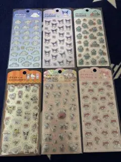 ぷくっとシール　サンリオ　6種　ダイソー