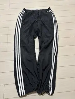 adidas 3本ライン ナイロンジャージパンツ ブラック