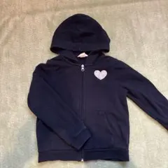 H&M ネイビー ジップアップパーカー 130cm 122/128