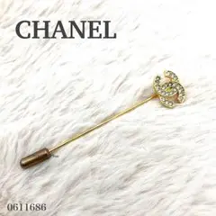 CHANEL ココマーク ピンブローチ ゴールド ラインストーン - メルカリ