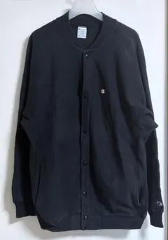 90s USA製 チャンピオン リバースウィーブ スナップカーディガン ブラック