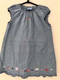 familiar ワンピース　デニム風　110