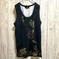 【Y’s（ワイズ）】山本耀司 タンクトップ 花柄 日本製 サイズ3（M相当）のサムネイル