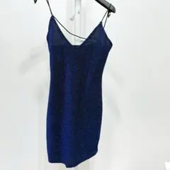 SHEIN ドレス ブルーラメ キャミワンピース 未使用 XS♡