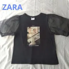 ZARA Tシャツ 半袖　シースルー袖