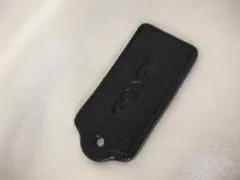 COACH ブラックレザー キーホルダー