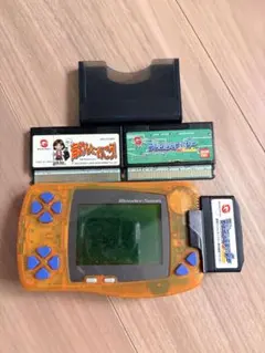 ワンダースワン 本体 デジモン限定オレンジ ソフト2本付き - メルカリ