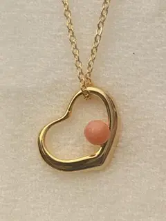 ハート型本珊瑚ネックレス