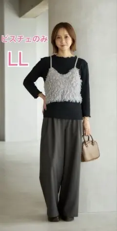 田中里奈mysa closet シャギービスチェ LL グレー