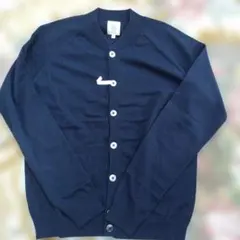 J.PRESS ダークネイビー 襟付きカーディガン Mサイズ