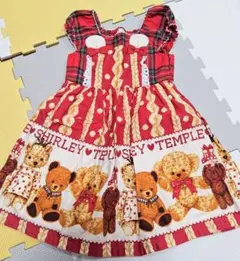 Shirley Temple テディベア柄 ワンピースのサムネイル