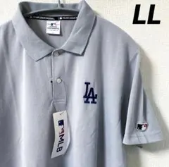 MLB ドジャース　ポロシャツ　半袖　LLサイズ　大谷翔平　グレー