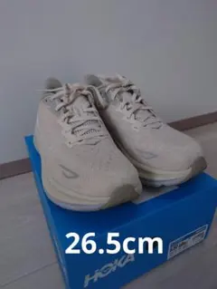 ぼ*。様 HOKA Clifton 9 26.5cm ベージュ