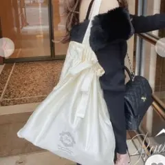 【新品未開封】Rady サテントートバッグ フレーム ホテルシリーズ ホワイト