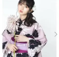 齋藤飛鳥 GRL 薄紫色 花柄 浴衣セット