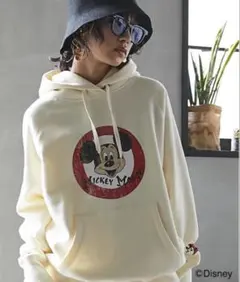 綿100％　ミッキーマウス　クラブ　裏起毛パーカー GEVS.
