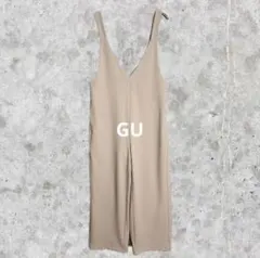 GU カットソーサロペットパンツ ベージュ Lサイズ