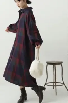 レイカズン ビッグチェックワンピース