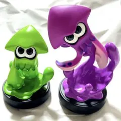 【美品】 amiibo グリーンイカ パープルイカ スプラトゥーン 動作確認済