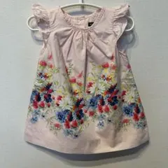 子供服　ベイビーギャップ　サイズ80 花柄ノースリーブ（ピンク）
