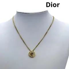 Christian Dior ディオール CDロゴ ラインストーンネックレス