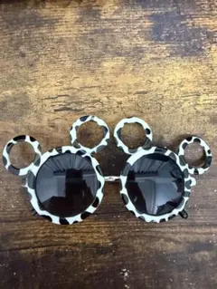 牛柄ミッキー型サングラス