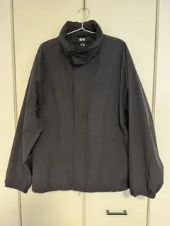 【美品】UNIQLO/ウインドプルーフスタンドブルゾン ブラックXLのサムネイル