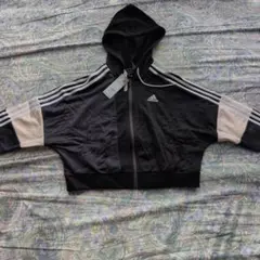 adidas ブラック フーディ Lサイズ