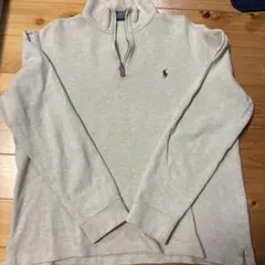 Polo by Ralph Lauren ハーフジップ スウェット ベージュ Mのサムネイル