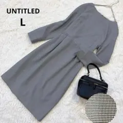 アンタイトル タックワンピース 千鳥格子柄 L 洗える