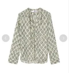 JNBY over Weaving-print V-neck Shirt