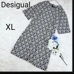 デシグアル ハイネック レトロ ショート ワンピース XL 大きいサイズ