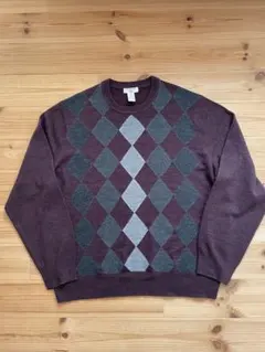 dockers panel knit purple gray パネルニット