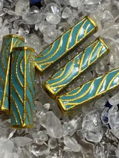 伝統工芸　タクルット紋様　成功　開運　チベット　七宝焼き　パーツ　５点セット