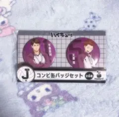 ハイキュー!! Happyくじ 缶バッジセット 牛島若利 天童覚