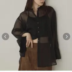 光沢シアーワッシャー ワイドカフシャツのサムネイル